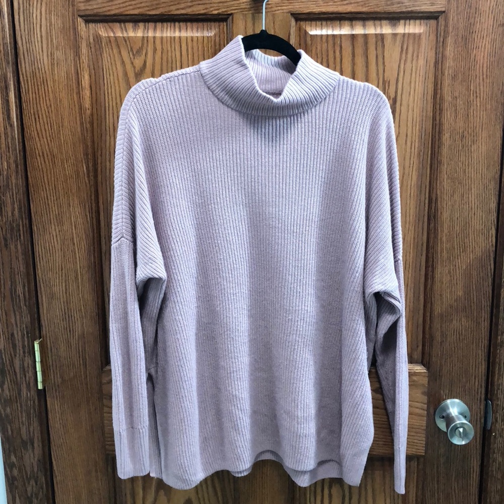 Mauve Turtleneck Sweater